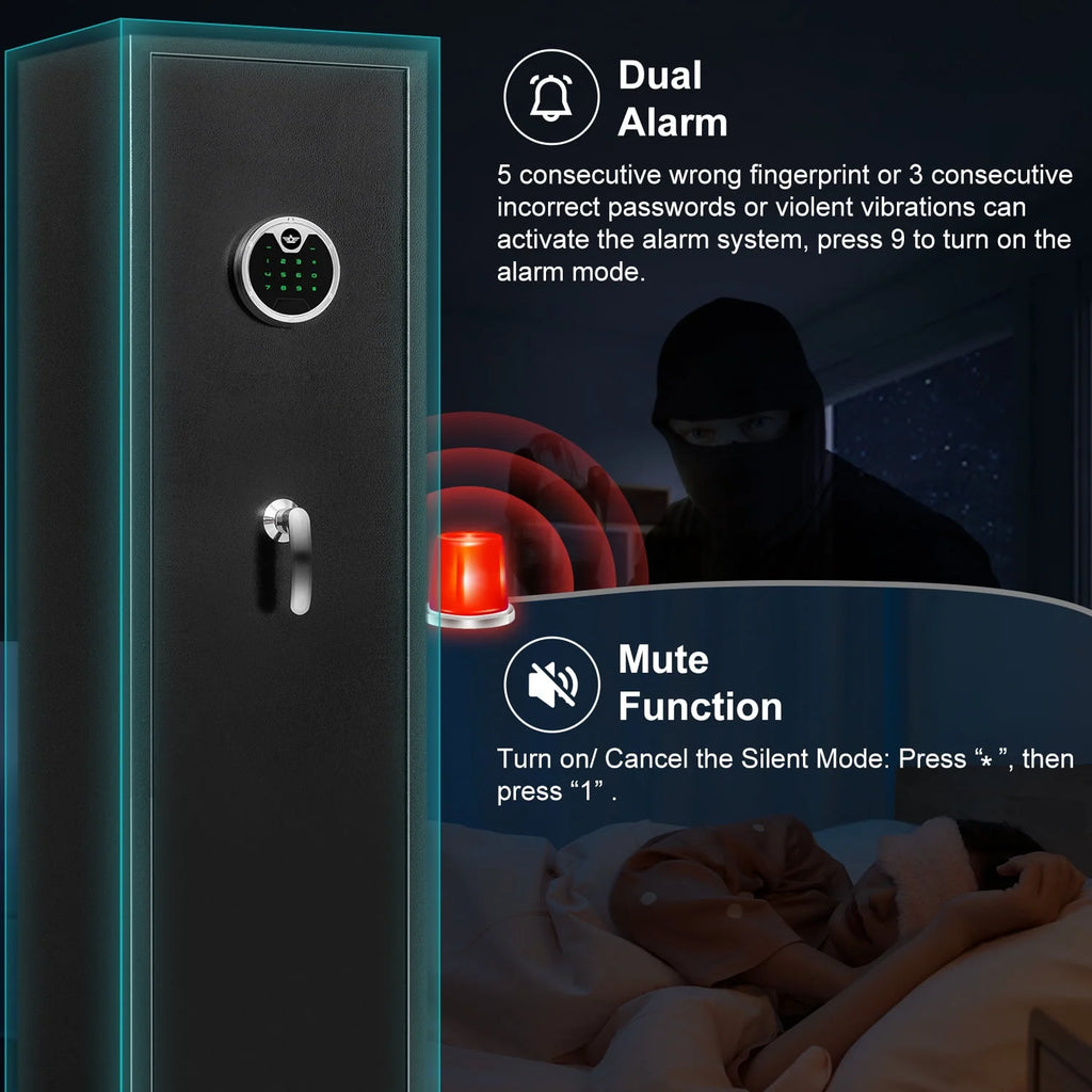 3-5 Long Gun Safe with Backlit Keypad J92702