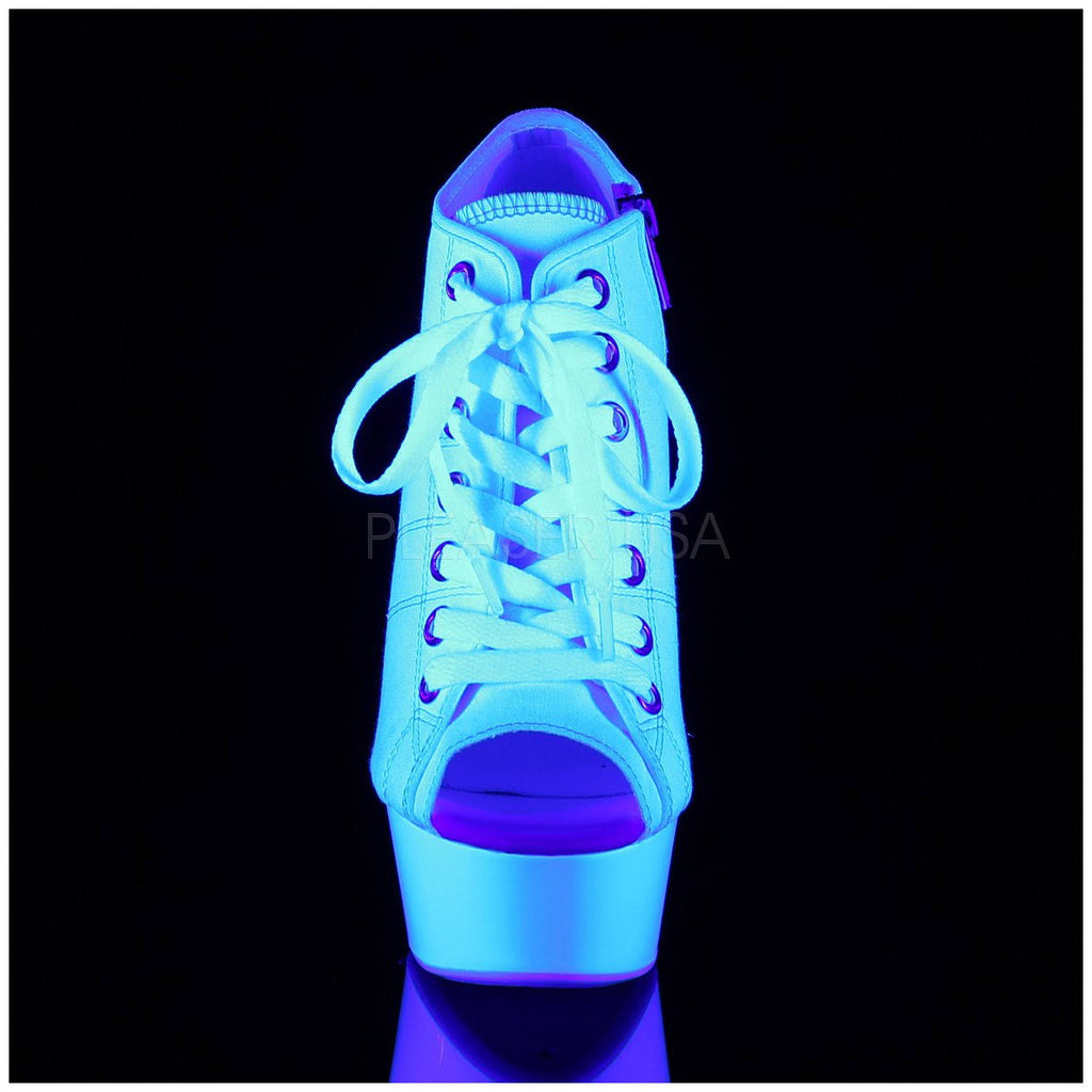 White Canvas Neon White Shoes D29886