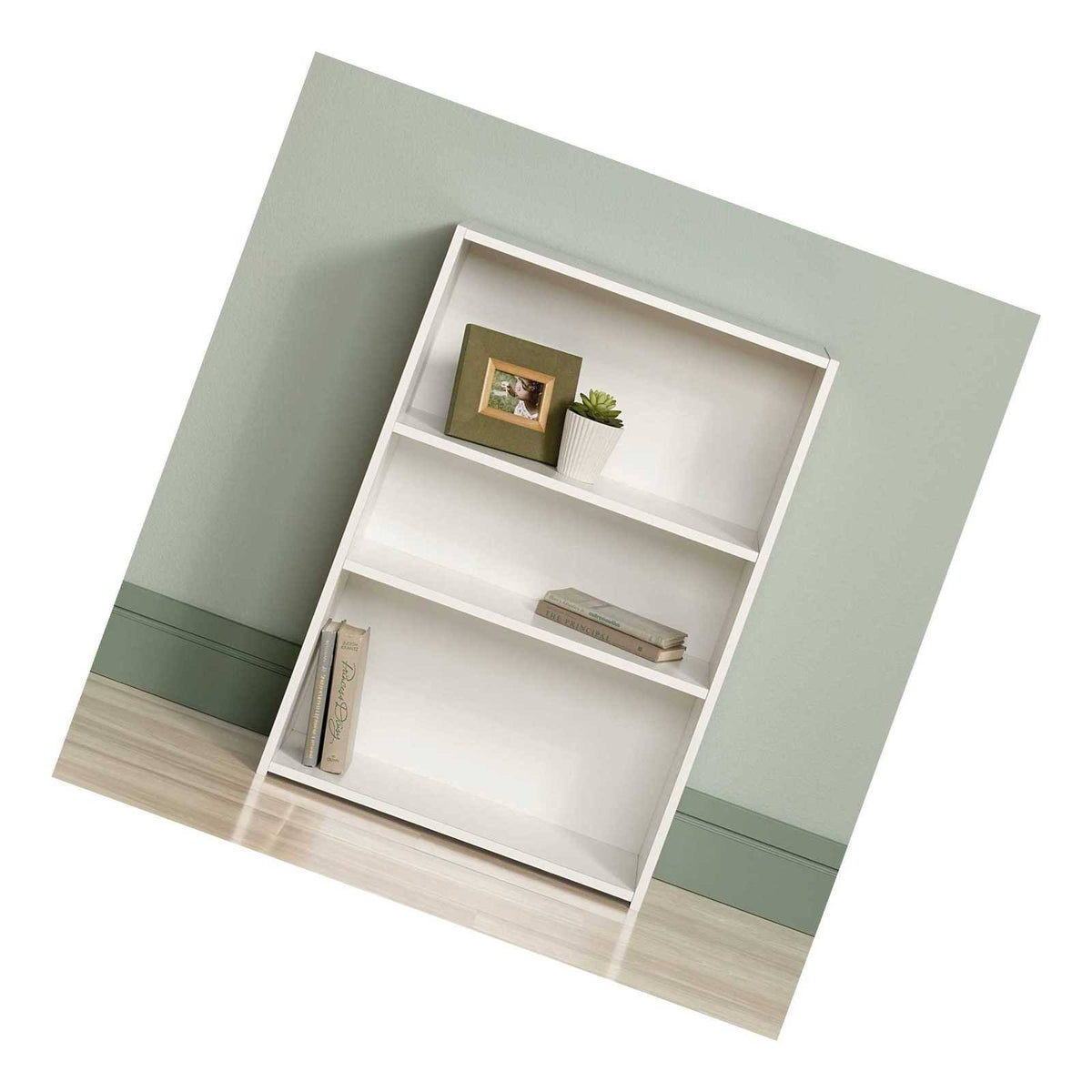 3-Shelf Bookcase, Soft White Finish R9515