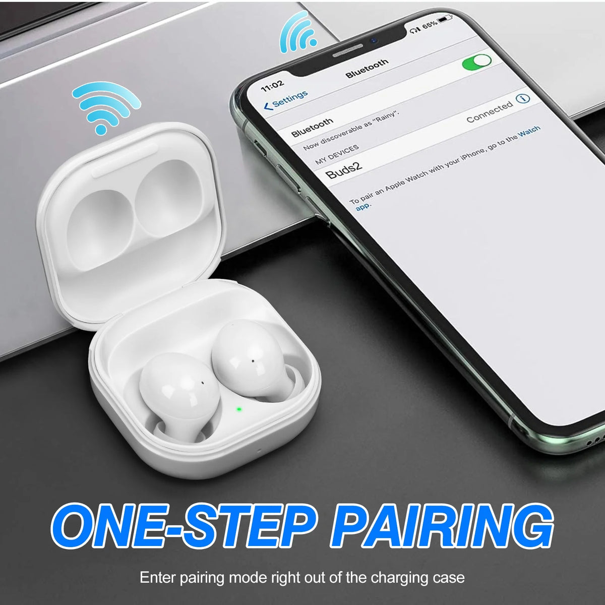 White Truly Wireless Bluetooth Headphones B986446