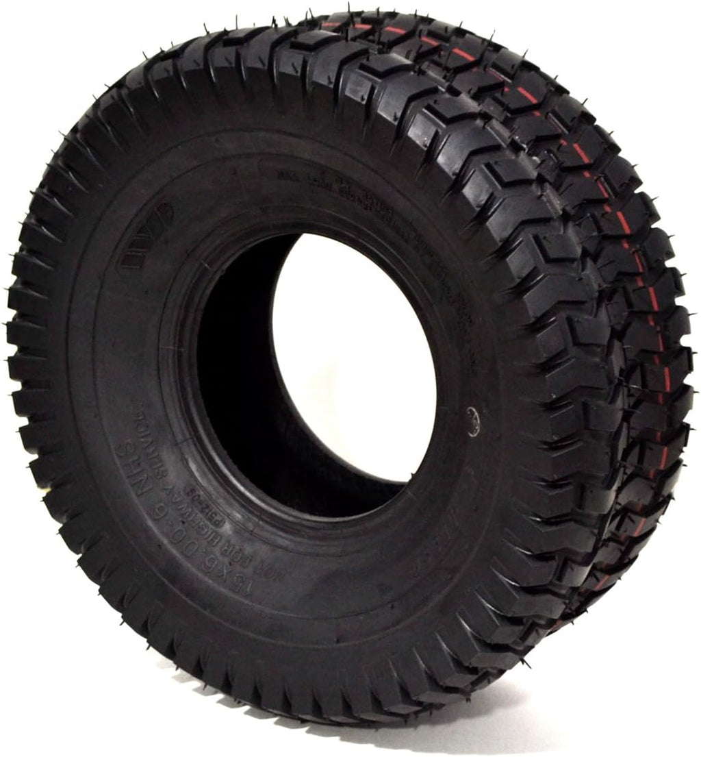 2PK 15x6.00-6 4PLY Commercial Turf Lawn Mower Tires T9738
