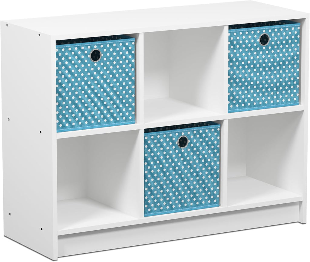 White/Light Pink 3x2 Cubic Bookcase Storage Shelves P511