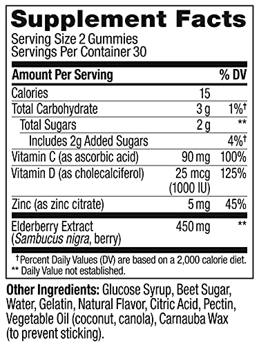 36 Count Elderberry Immune Gummies Z277
