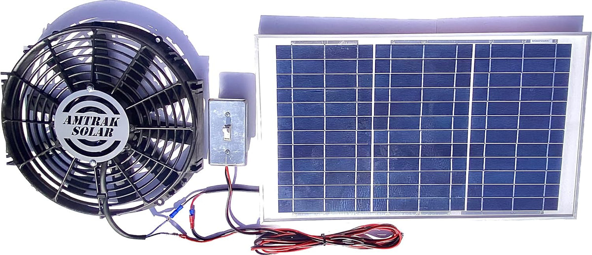 50-Watt Solar Fan with On/Off Switch T786