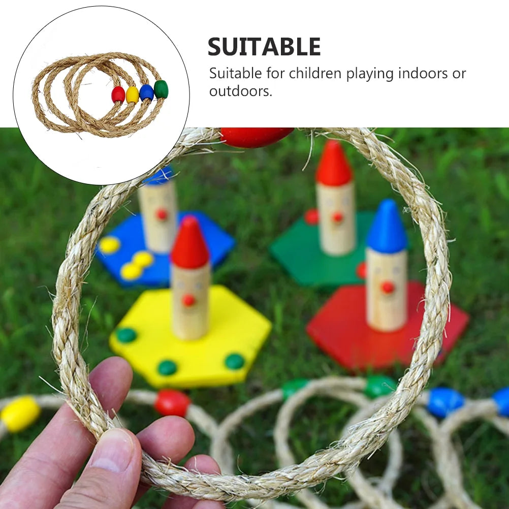 30 PCS Natural Rope Throwing Toss Rings S551267
