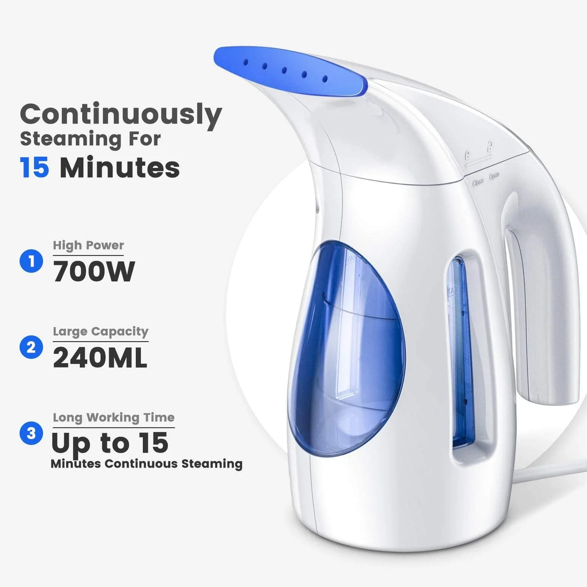 Clothes Steamer 240ml 700W Blue L64162