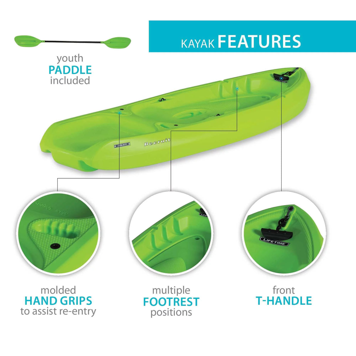 Lime Green Youth Kayak D2183