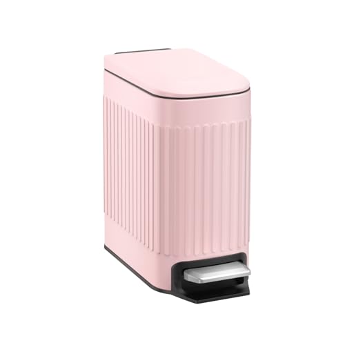 Slim Stainless Steel 6 Liter Trash Can with Lid Z18275