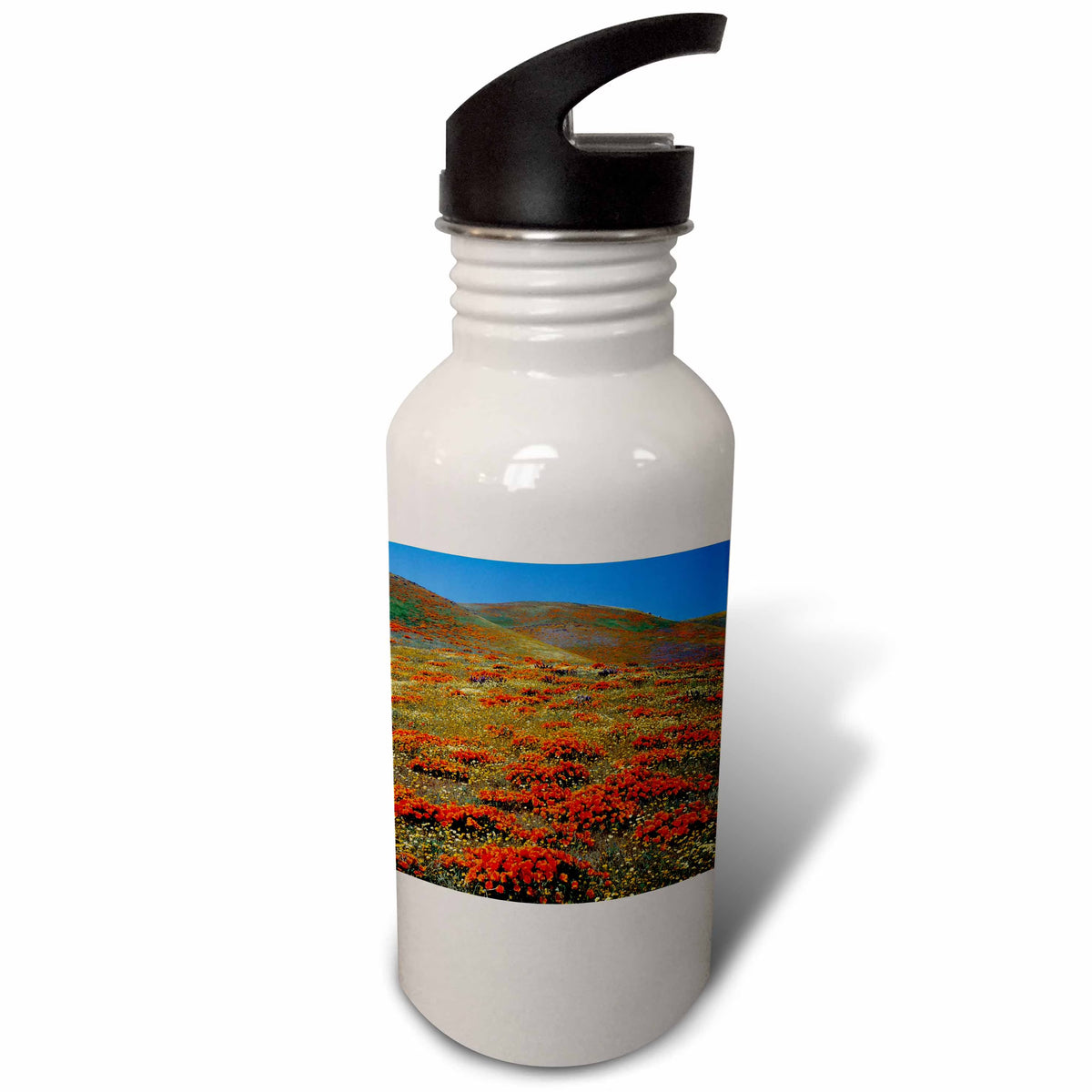 California Poppies 21 oz Sports Water Bottle R455