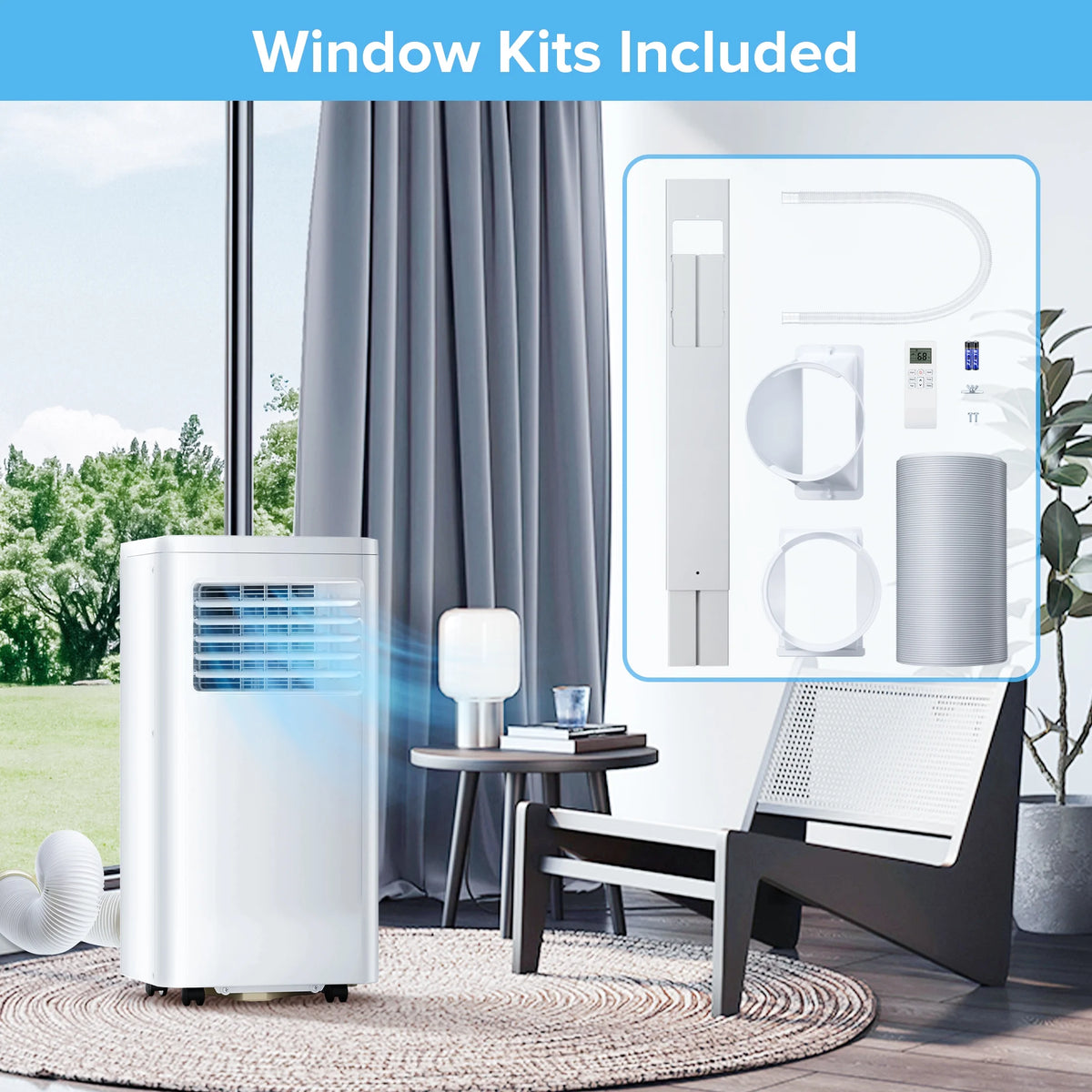 Portable Air Conditioner 5000BTU 8000 BTU ASHRAE 250 Sq.Ft Z865