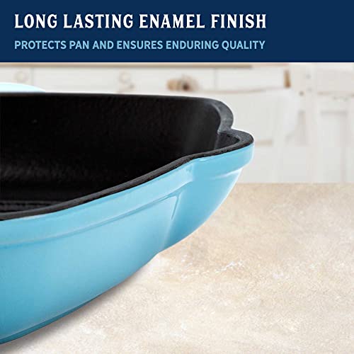 Enameled Cast Iron Square Griddle Grill Pan, 11-Inch, Cream E438713