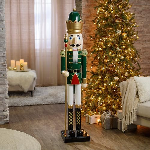 3 Ft. Green Wooden Holiday Nutcracker Q1721