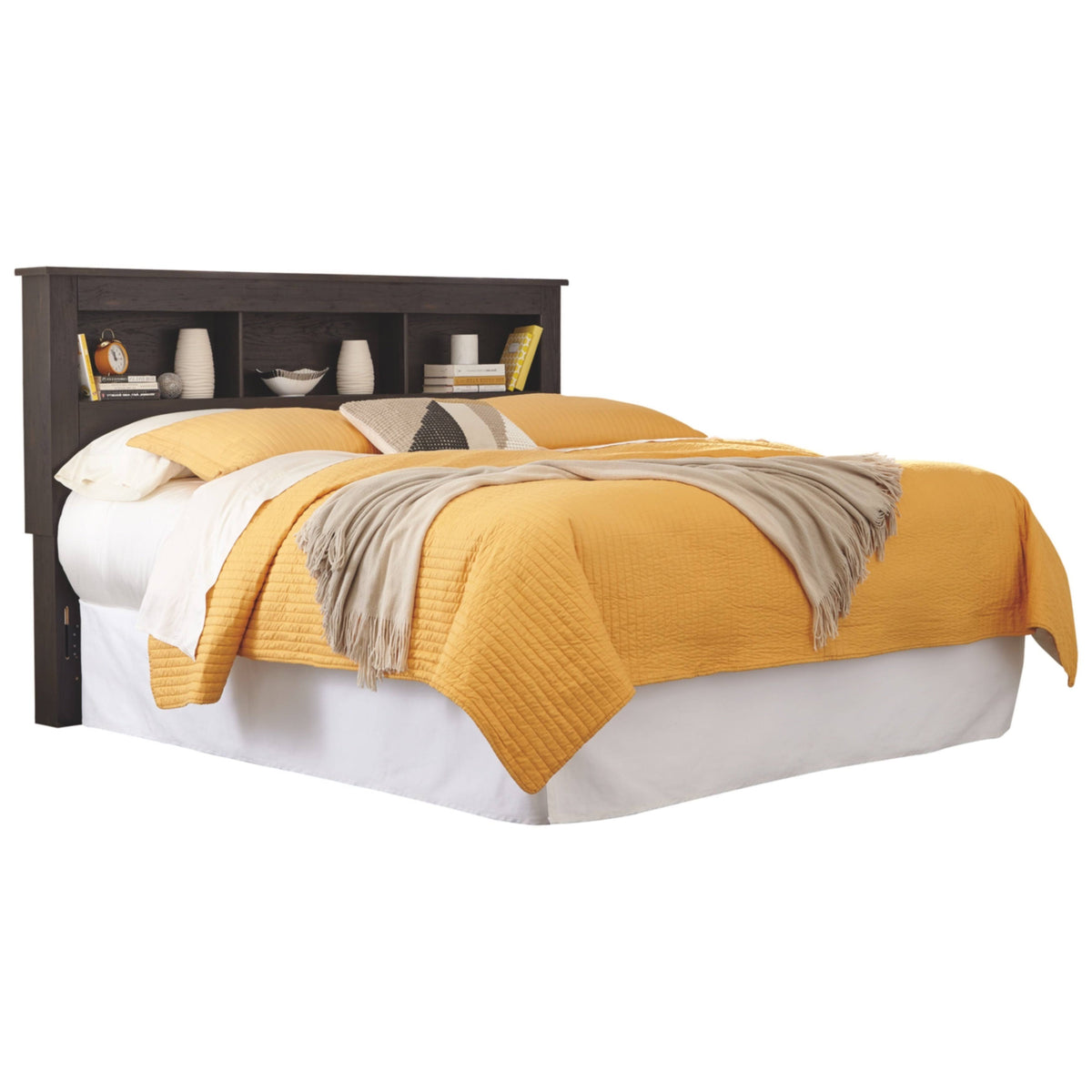 Dark Brown King Bookcase Headboard K1946