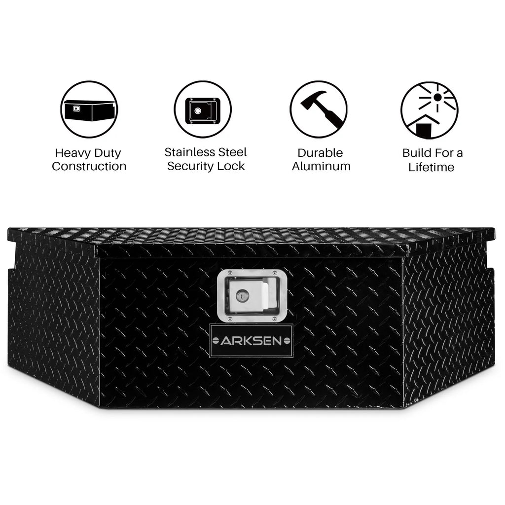 39 Diamond Plate Aluminum Trailer Tongue Box with Lock Key G690