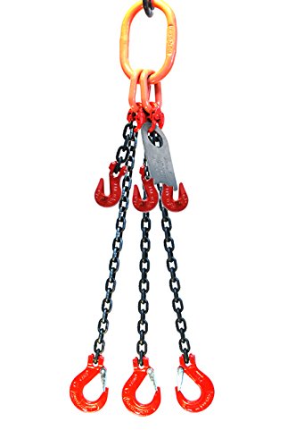 5/16" x 5' Triple Leg Chain Sling with Sling Hooks and Adjusters X5533