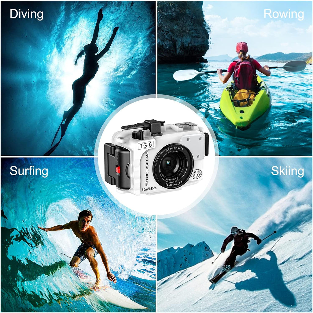 Underwater 40m Waterproof Housing Case for Olympus TG-6 I17658