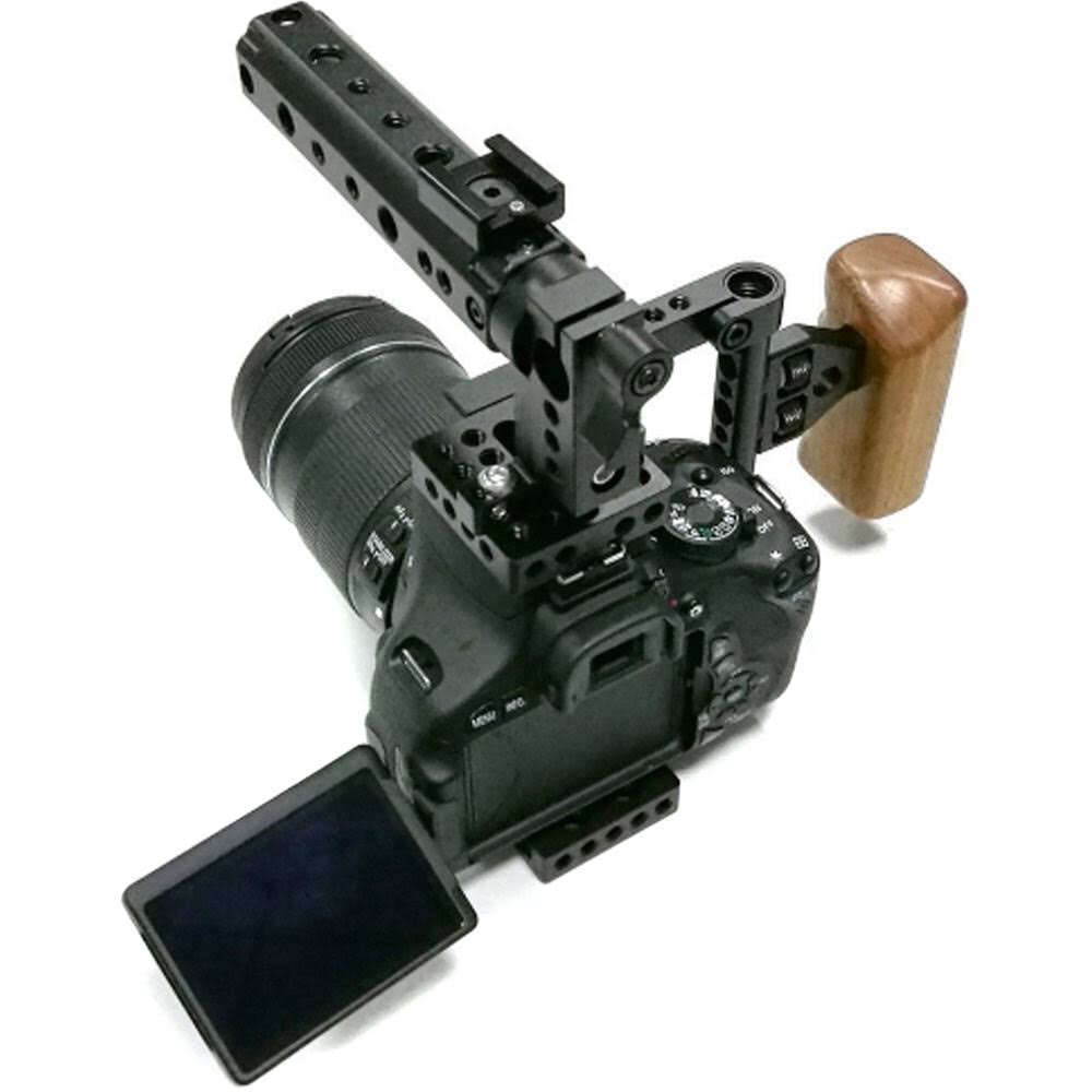 Camera Cage with Top Handle and Wood Grip Y69636