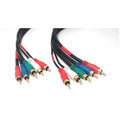 12 Feet Five RCA Male to Five RCA Male Multimedia Audio Video Component Cable S88495