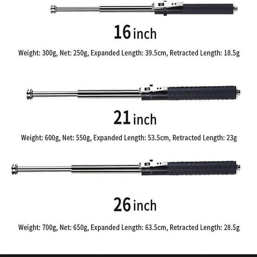 Enhanced Automatic Retractable Hiking Stick 3 Sections Trekking Poles with Sleeves and Tail Ropes Non-Slip E8465