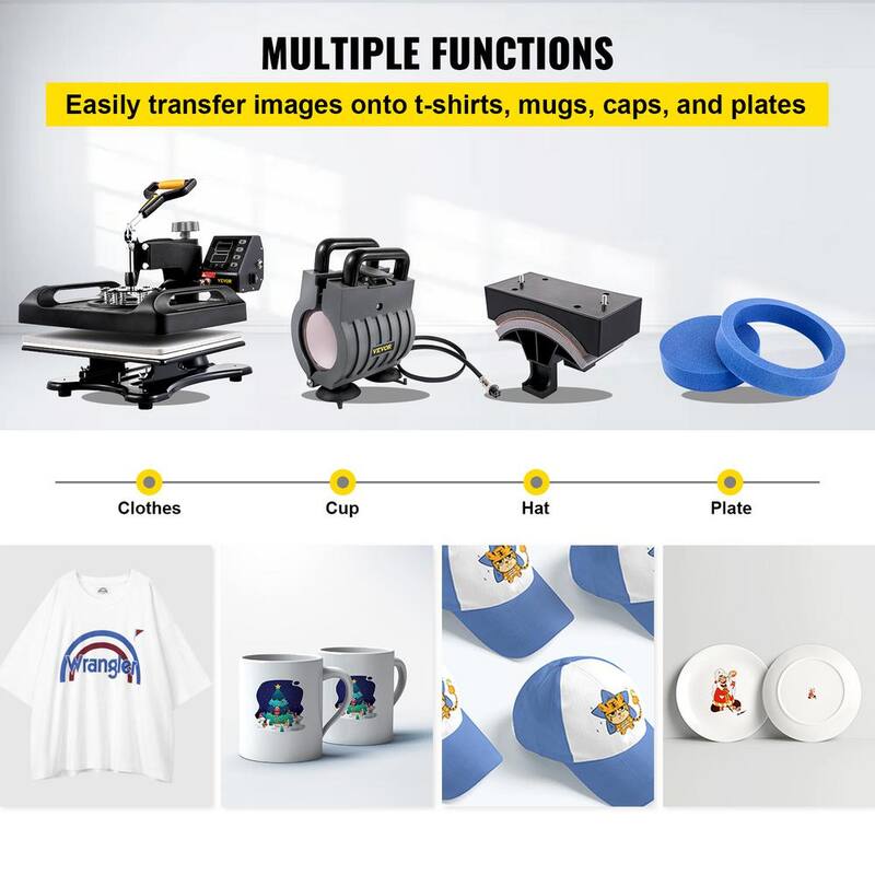 15 in. x 15 in. 5 in 1 Heat Press Machine Black A476935