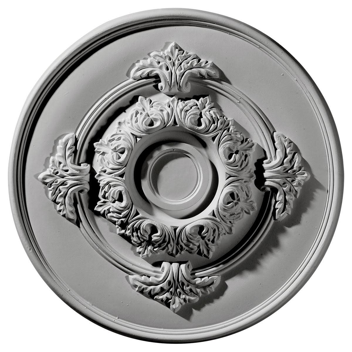 13 3/4x22OD x 1x22P Hand-Painted Brushed Mahogany Ceiling Medallion J731105