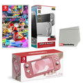 Coral Nintendo Switch Lite Console with Mario Kart 8 Deluxe, Protective Case, Screen Protector and Screen Cleaning Cloth Bundle Q25000