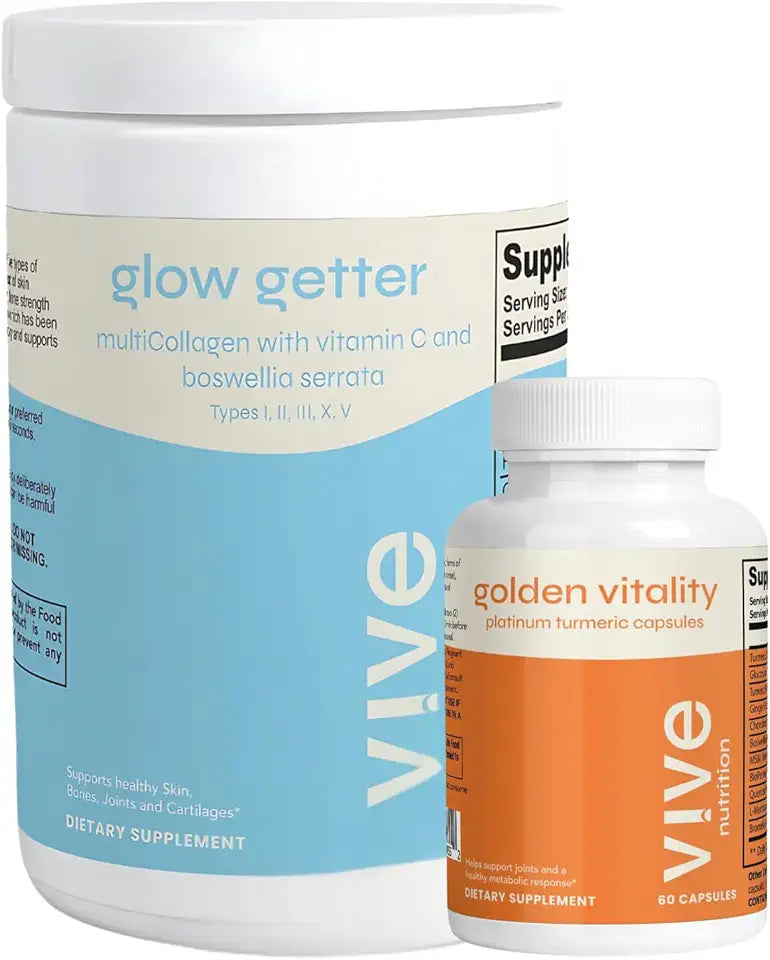 Turmeric Curcumin Capsules & Hydrolyzed Multi Collagen Powder B799943