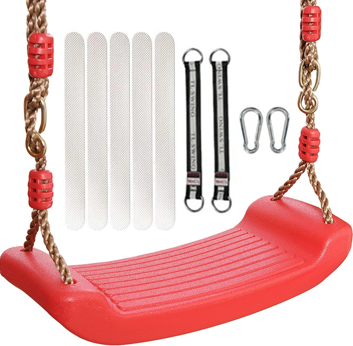 Green Disc Swing Seat with Adjustable Rope and Carabiner E60865
