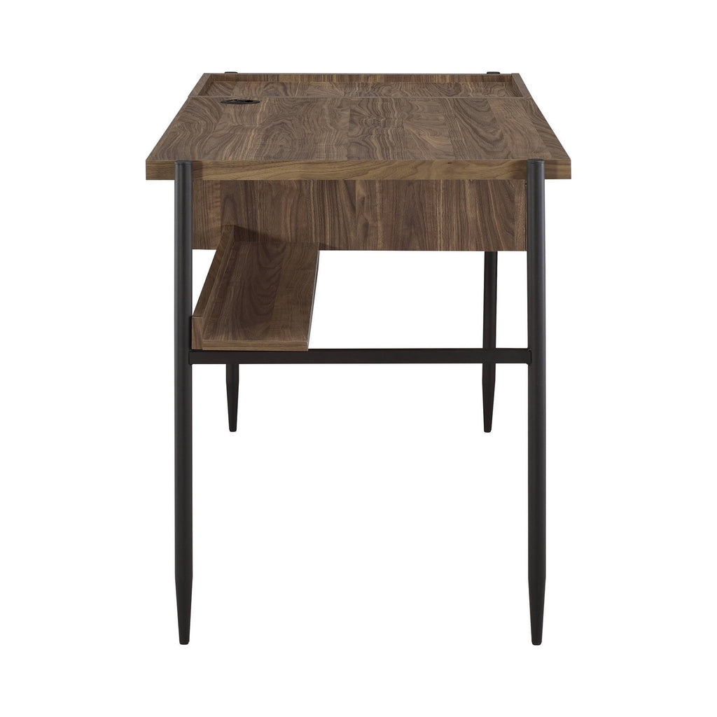 Aged Walnut 3-Shelf Bookcase A62539