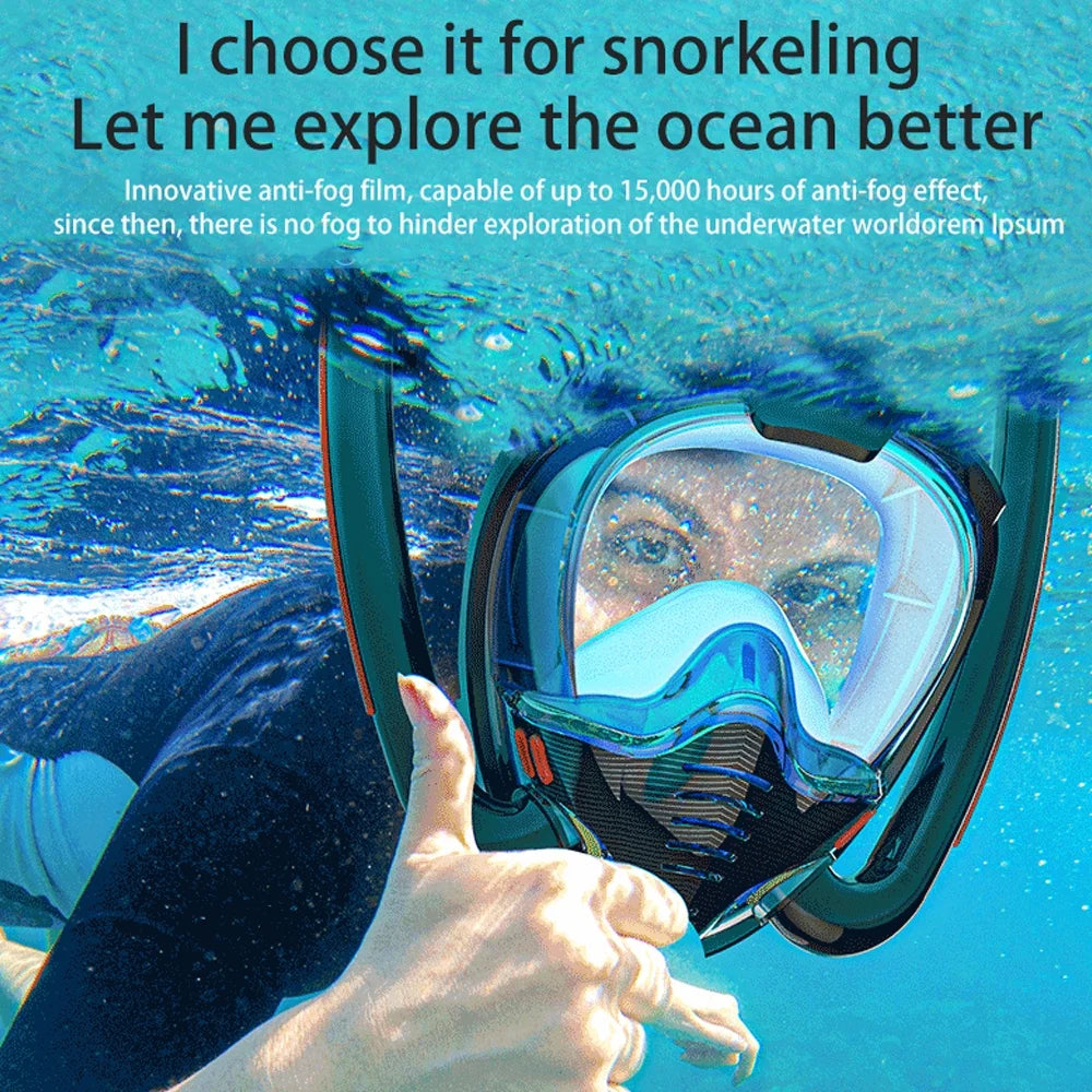 Snorkeling Diving Goggles with Silicone Double Tube B5333
