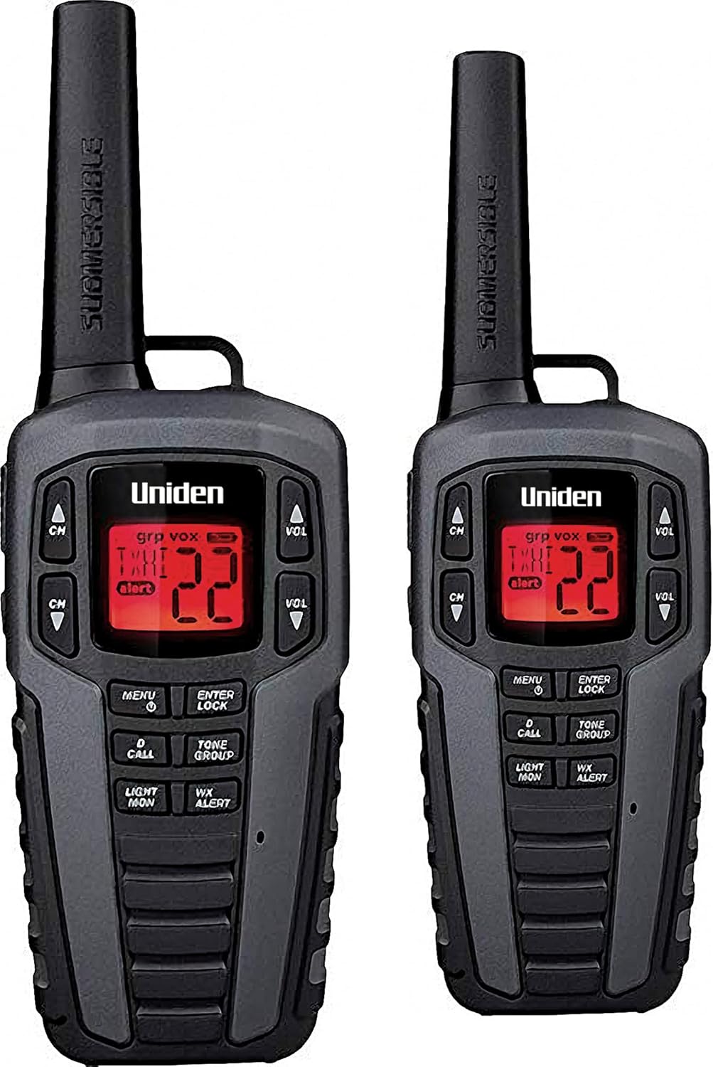 50 Mile Range Waterproof Two-Way Radio Walkie Talkies with Dual Charging Cradle, 22 Channels, 142 Privacy Codes, NOAA Weather Scan + Alert, Includes 2 Headsets Q8494