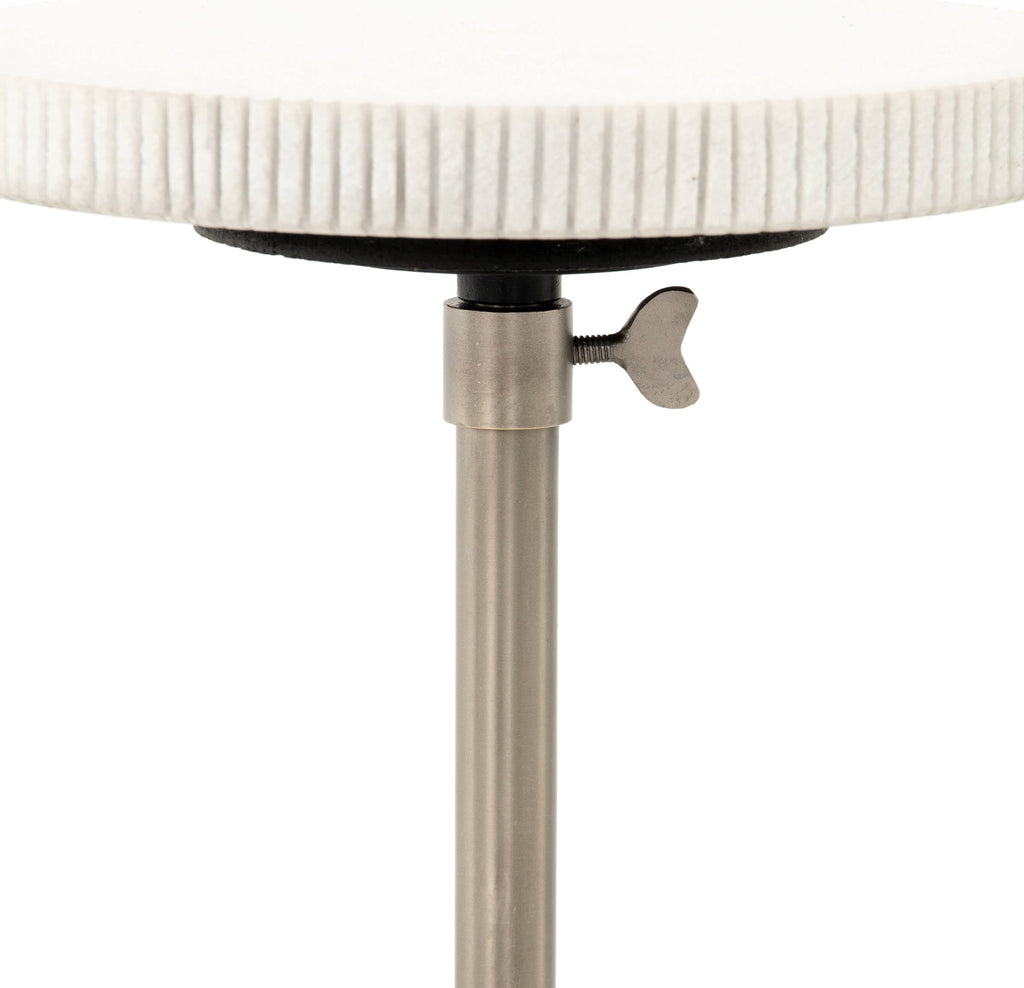 Antique Pewter Adjustable Accent Table I456