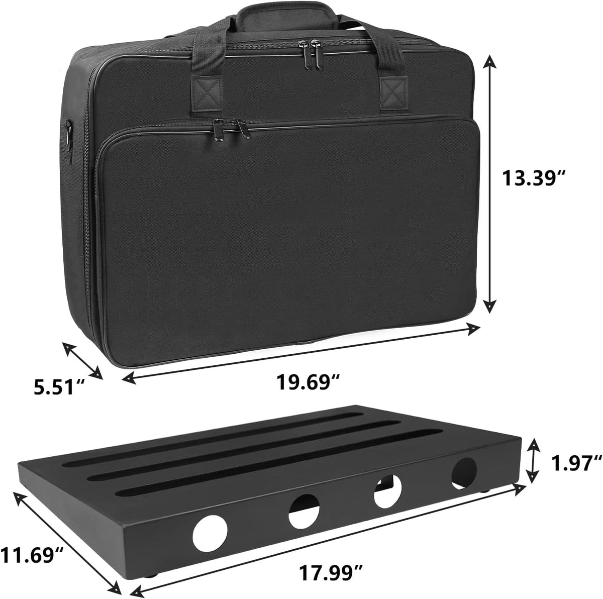 Pedal Board Case 18 x 11.7 Inches With Carrying Bag B504