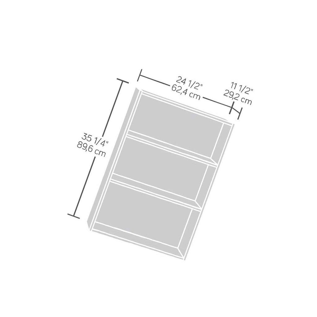 3-Shelf Bookcase, Soft White Finish R9515