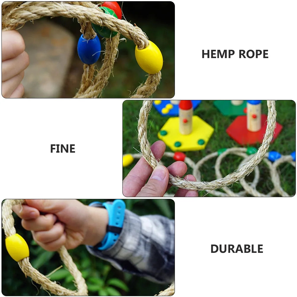 30 PCS Natural Rope Throwing Toss Rings S551267
