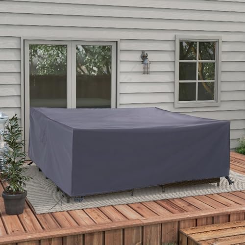 600D Waterproof Outdoor Sofa Cover for Rectangle Table and Chair Set V52334
