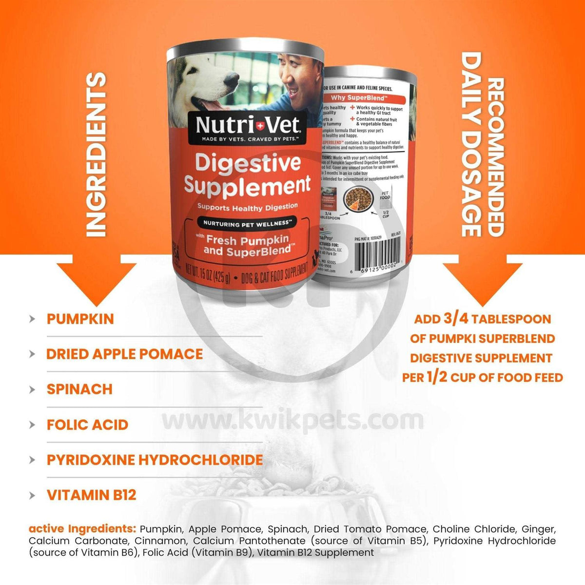 Pumpkin Dog Supplement D6500