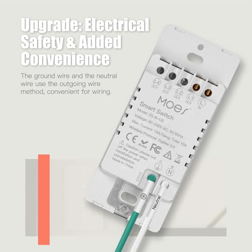 Zigbee Smart Switches, No Neutral Wire, Single Pole Light Switch P57762