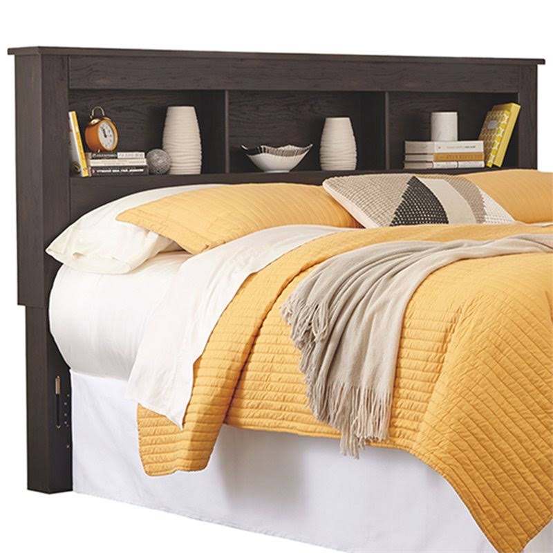Dark Brown King Bookcase Headboard K1946