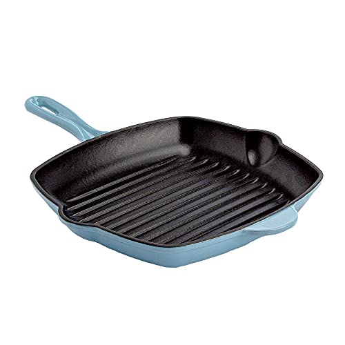Enameled Cast Iron Square Griddle Grill Pan, 11-Inch, Cream E438713