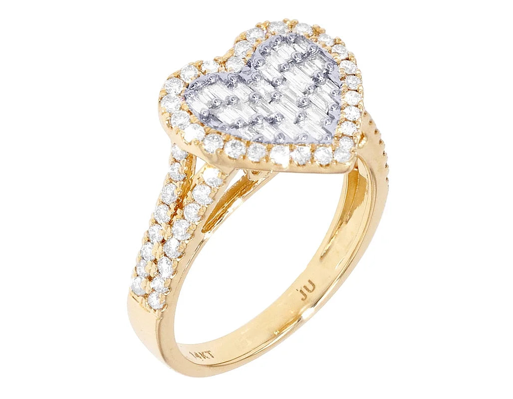 14K Yellow White Gold Diamond Engagement Ring B51233