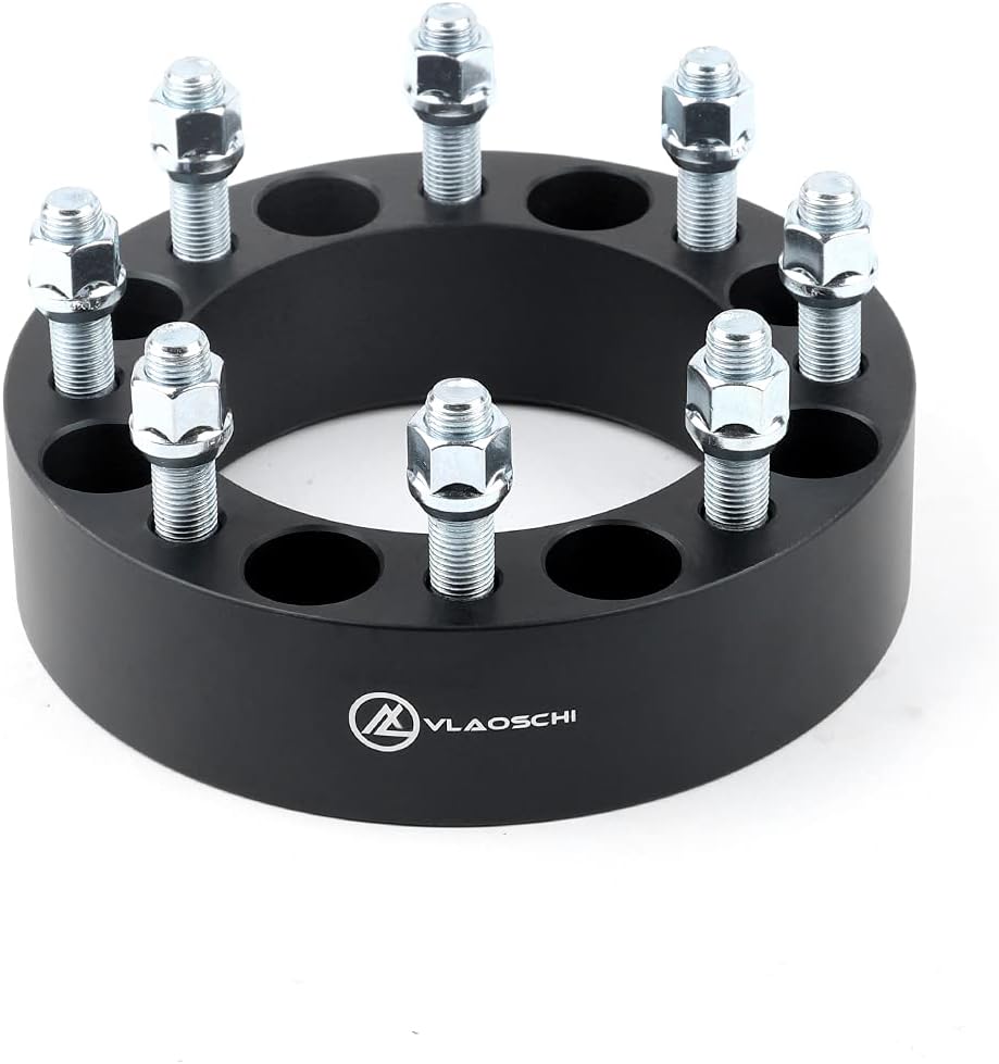 Black Forged 8x170 to 8x180 Wheel Adapters 2 Inch with 14x2 Studs Pack of 4 X54341