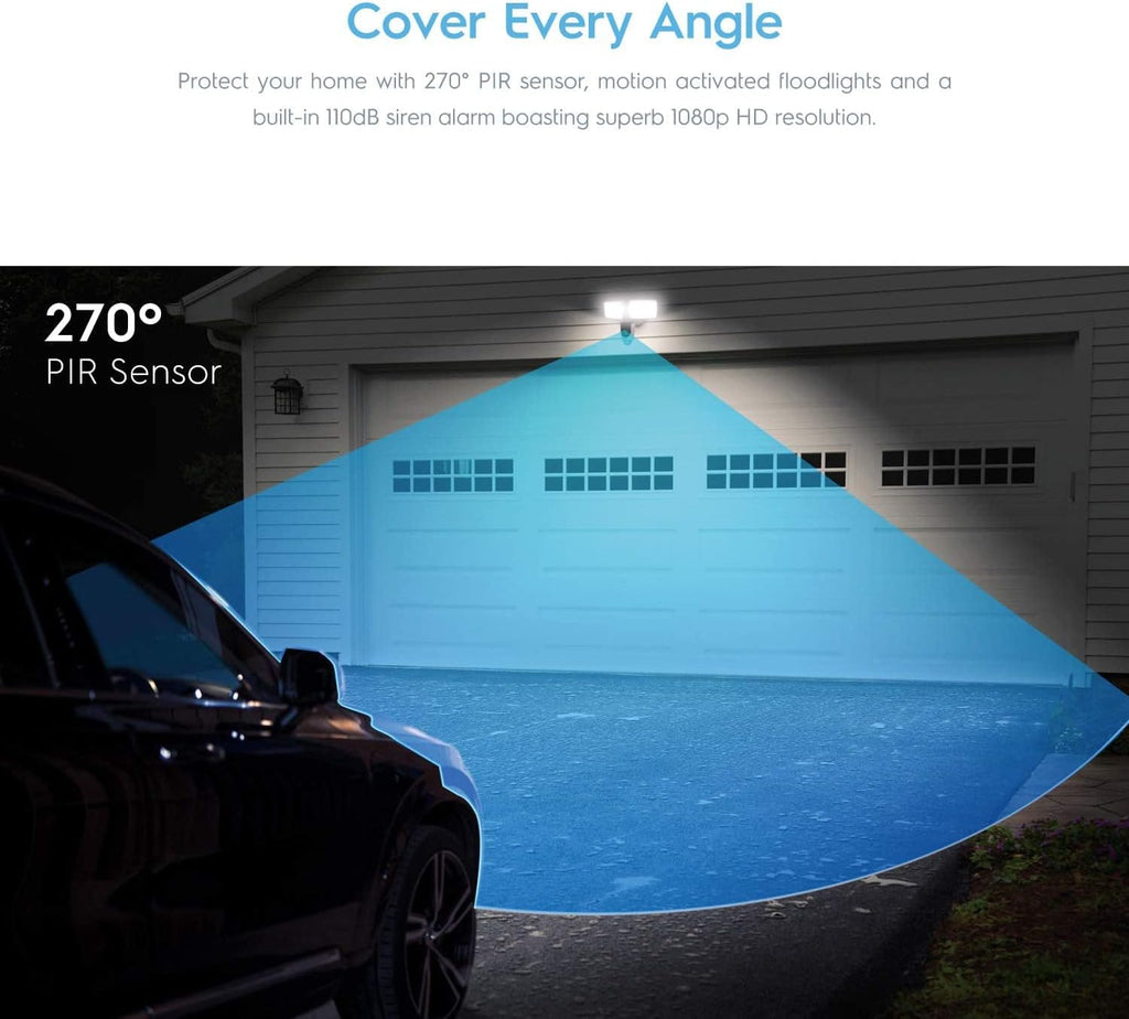 1080P Outdoor Security Camera with Flood Light E3878