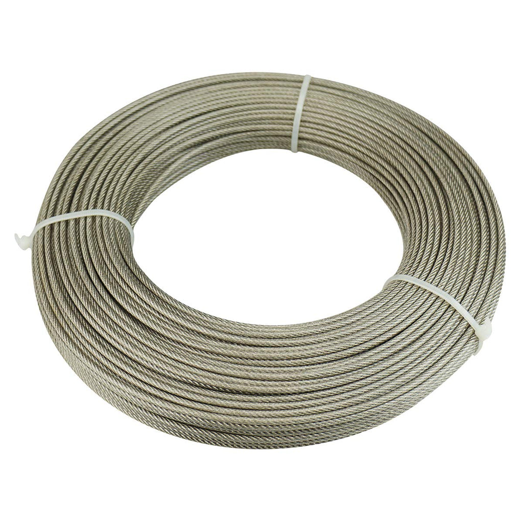 165 Feet Vinyl Coated Galvanized Steel Aircraft Cable for Railing Decking Stair Balustrade DIY Q30617