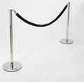 Chrome Stanchion Set with Black Rope N13207
