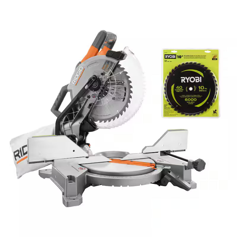 15 Amp 10 in. Corded Dual Bevel Miter Saw with LED Cut Line Indicator K152540