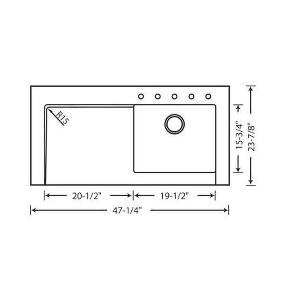 Cinder Above Counter Kitchen Sink J4232
