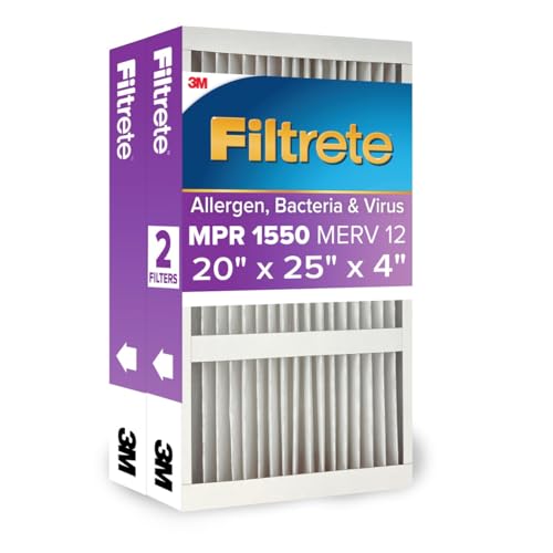20x25x4 MERV 12 Electrostatic Air Filter, 2-Pack D8129