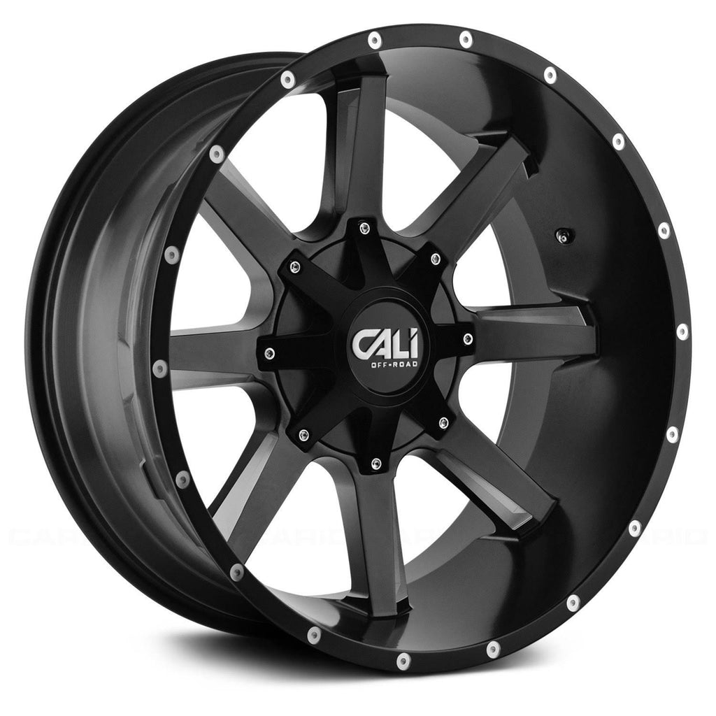 Satin Black/Milled Spokes 20x9 5-127/5-139.7 18mm 87mm Wheels U70995
