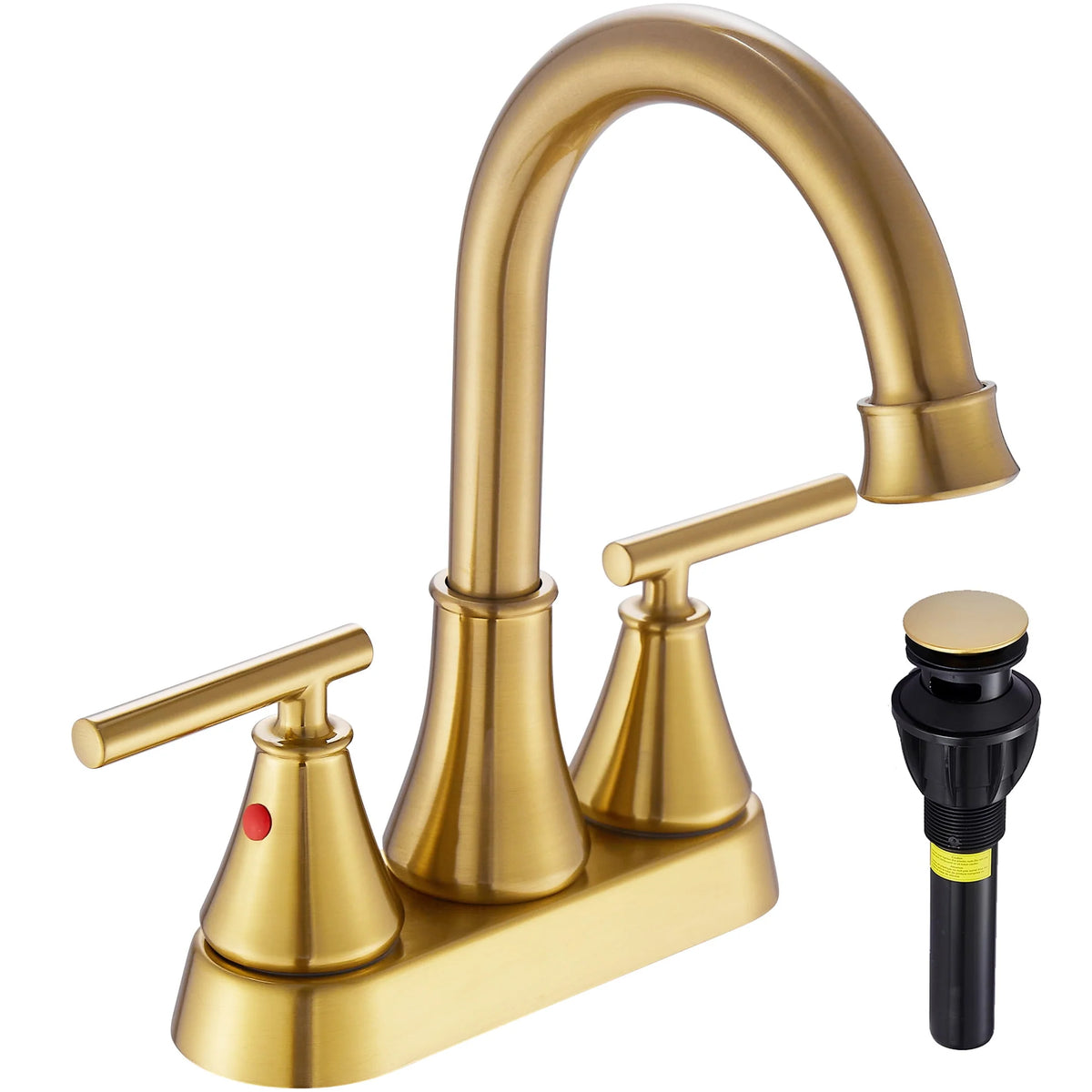 4 Inch 2 Handle Brushed Nickel Bathroom Sink Faucet A473
